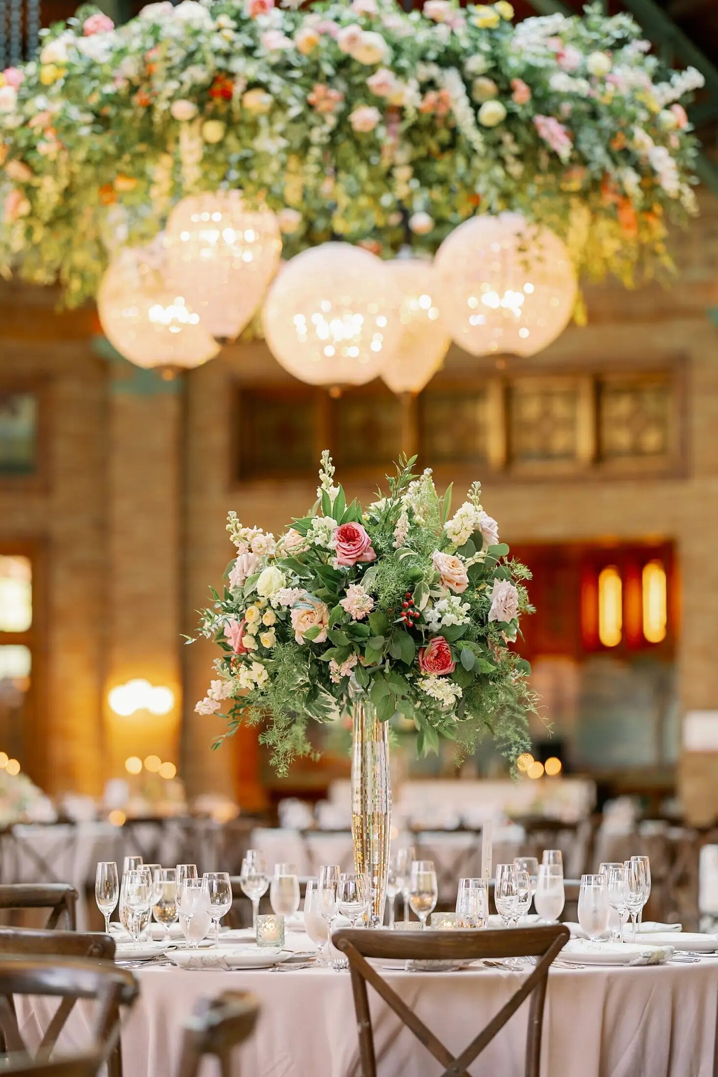 Event florals at Cafe Brauer, Chicago
