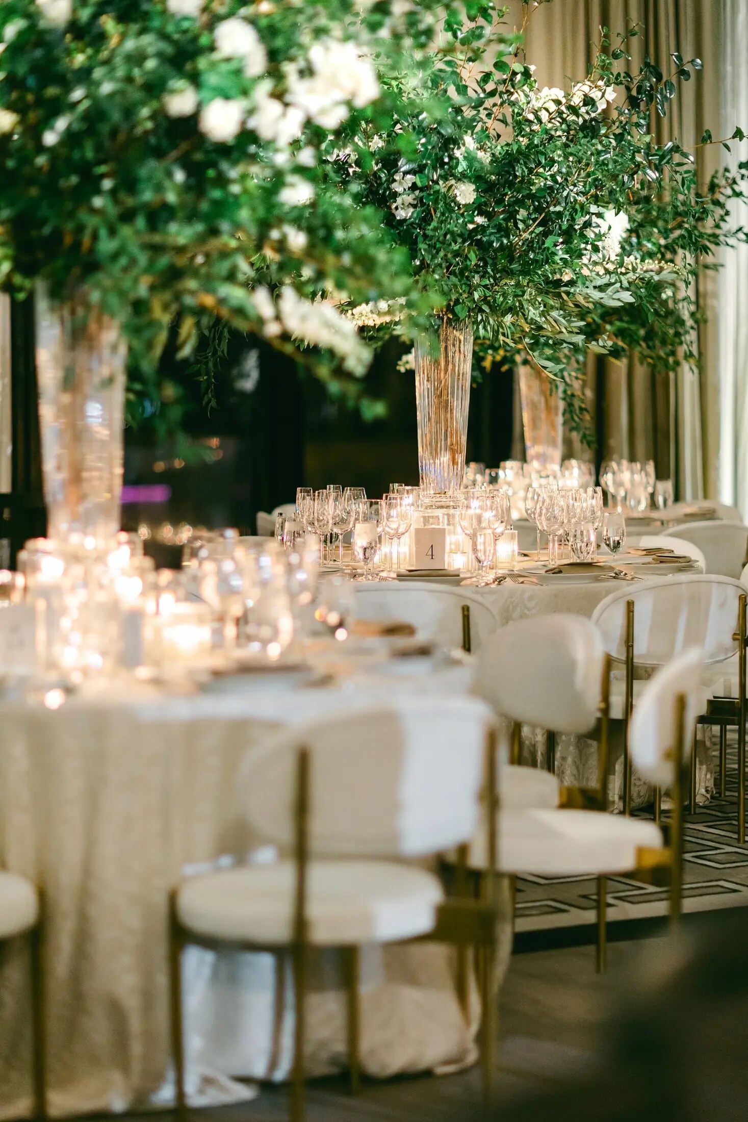 Wedding floral design at The Langham Hotel, Chicago
